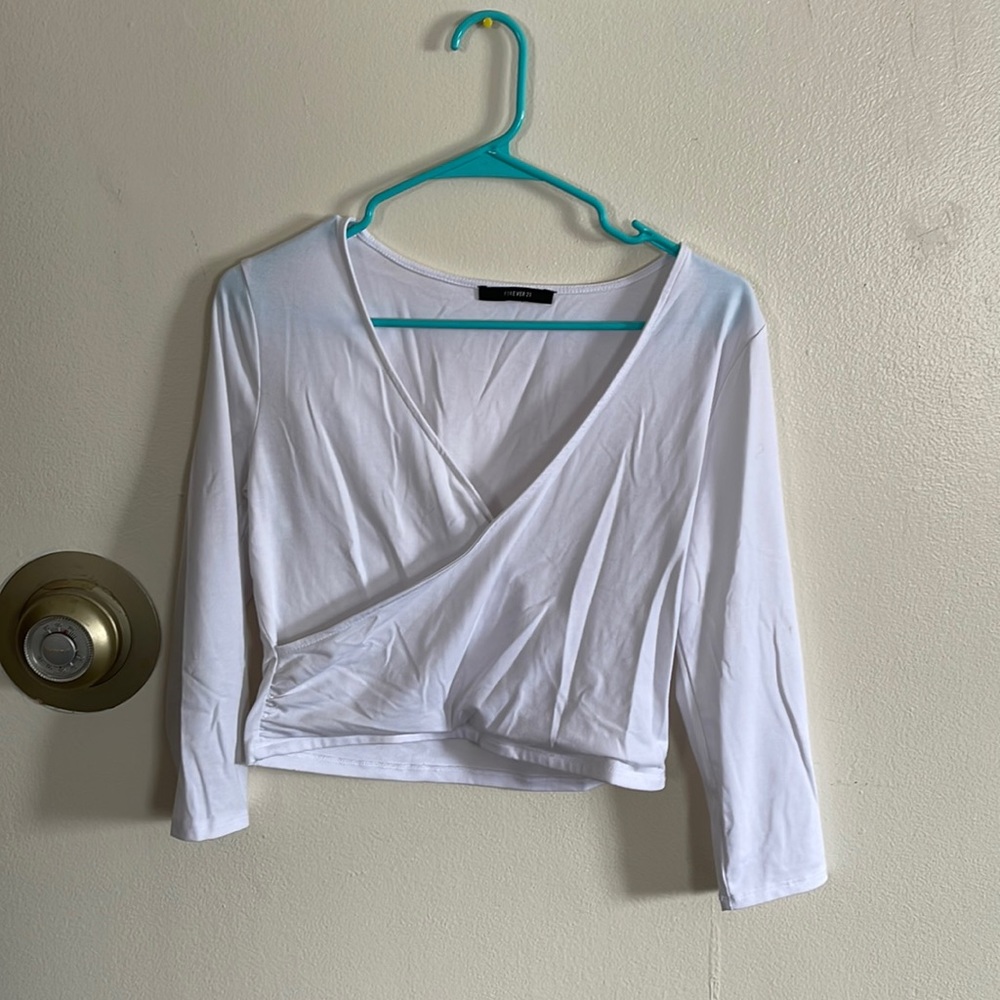 Large long sleeve crop top